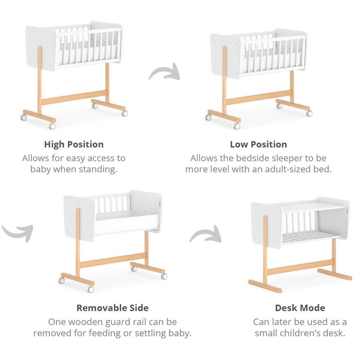 Easy Moveable Wooden Baby Nursery